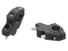Rehausse de guidon décalée noire, 30 mm vers le haut, 21 mm vers l'arrière pour KTM LC4 640 Adventure / Duke / Enduro / Supermoto (1998-2001)