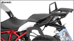 Porte-bagages Alurack - noir pour BMW R 1200 RS