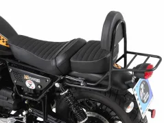 Sissybar avec porte-bagages - noir pour Sissybar mit Gep? Ckbr? Cke - chrom pour Moto Guzzi V9 Bobber à partir de 2017 modèle avec siège long