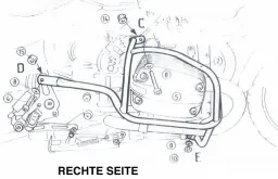 Barre de protection moteur - chrome pour BMW R 850 R de 2003 / R 1150 R