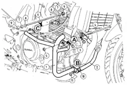Barre de protection moteur - noir pour Honda CBF 500