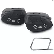Ensemble de sacs en cuir Buffalo Big noir pour porte-sac en cuir type tube