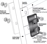 Adaptateur de verrouillage pour valises latérales sur support latéral (1 pc)