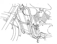 Barre de protection moteur - chrome pour Kawasaki VN 1500