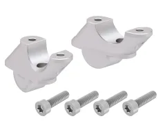 Rehausse de guidon avec déport de 30 mm en hauteur et de 21 mm en arrière, couleur argent, pour BMW R 1200 R (2015-2018)