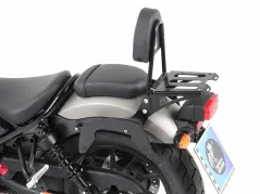 Sissybar avec porte-bagages - noir pour Honda CMX500 Rebel de 2017