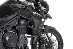 Barre de protection moteur - noire pour Triumph Tiger Explorer 1200 XR / X, XC / X jusqu'en 2015