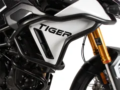 Barre de protection de réservoir &quot;Solid&quot; noire pour Triumph Tiger 900 GT / Pro (2024-)