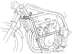 Motorschutzbügel chrom pour Suzuki GSF 600 S/N Bandit (1996-1999)