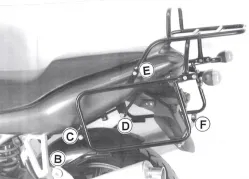 Ensemble de support latéral et supérieur - noir pour Ducati 944 ST 2/3/4