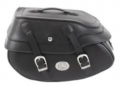 Sac simple en cuir Buffalo noir gauche pour porte-C-Bow