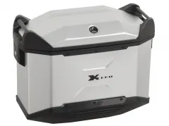 Valise latérale Xceed 38 litres. Gauche – argent