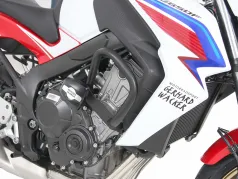 Barre de protection moteur noire incl. coussinets de protection pour Honda CB 650 R / E-Clutch (2024-)