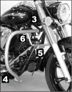 Barre de protection moteur - chrome pour Yamaha XVS 950 A Midnight Star