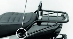 Tube Topcasecarrier - noir pour Yamaha XJ 600 S / N Diversion de 1996