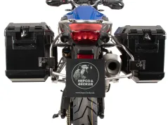 Sidecarrier Découpe en acier inoxydable incl. Valises latérales Xplorer noires pour BMW F 800 GS (2024-)