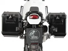 Découpe de support latéral noir avec boîtes latérales noires Xplorer pour Ducati DesertX Rally (2024-)