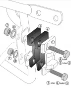 Adaptateur de verrouillage avec adaptateur pour support de valise latérale pour valise latérale Alu Standard/Exclusiv (pièce)