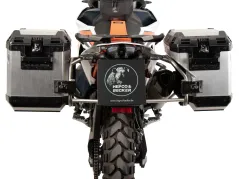 Découpe de support latéral en acier inoxydable incl. Valises latérales Xplorer argent pour KTM 890 Adventure / R / Rally (2023-)