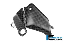 Cache latéral gauche du réservoir, finition carbone mat, Panigale V4 2025