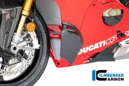 Pont latéral gauche en carbone brillant Ducati Panigale V4 R 2025