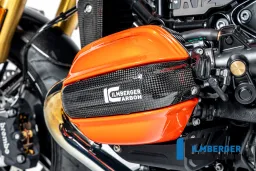 Cache-bougie gauche en carbone brillant pour BMW R12 NineT 2024