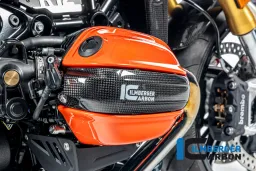 Cache-bougie droit en carbone brillant pour BMW R12 NineT 2024