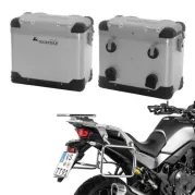 ZEGA Pro système de coffre pour Honda XL750 Transalp      Contenance 38/38, Couleur du porte-bagages Argent, Couleur And-Black