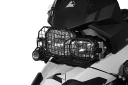 Protection de phare en acier inoxydable noir avec fixation rapide pour BMW F650GS (Twin)/F700GS/F800GS/F800GS Adventure *USAGE HORS ROUTE UNIQUEMENT*