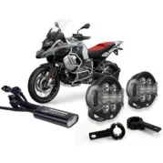 Phares auxiliaires LED DENALI D7 Pro pour BMW R1250GS/Adventure/RT/R/RS, R1200GS/Adventure/RT/R/RS (LC) (montage sur barre de protection)