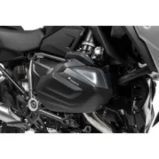 Protection de cylindre / protection de cache-culbuteurs, aluminium, noir (jeu) pour BMW R1250GS / R1250R / R1250RS / R1250RT