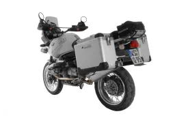 Système de valises latérales ZEGA Pro And-S 38/45 litres en aluminium avec support en acier inoxydable pour BMW R1150GS/ R1150GS Adventure/ R1100GS/ R850GS