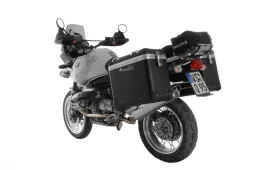 Système de valises latérales ZEGA Pro And-Black en aluminium 38/45 litres avec support en acier inoxydable pour BMW R1150GS/ R1150GS Adventure/ R1100GS/ R850GS