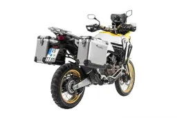ZEGA Pro système de coffre en aluminium pour Honda CRF1000L Africa Twin (2018-) / CRF1000L Adventure Sports    Contenance 31/38, Couleur du porte-bagages Argent, Couleur Alu Natural