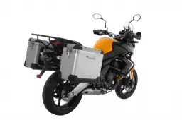 ZEGA Pro système de coffre aluminium "And-S" 38/38 litre avec support acier noir pour Kawasaki Versys 650 (2010-2014)