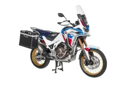 ZEGA Pro système de coffre pour Honda CRF1100L Africa Twin (2022-) / Adventure Sports 31/38 litres avec support en acier inoxydable           Contenance 38/45, Couleur du porte-bagages Argent, Couleur And-S