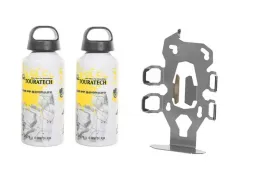 ZEGA Pro2 support de bouteille-double avec 2x Touratech bouteille en aluminium de 0,6 litres