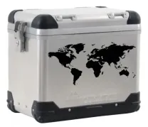 Autocollant pour coffre ZEGA PRO/ZEGA Pro2/ZEGA Mundo carte du monde noir