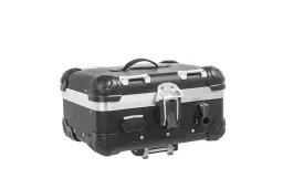 Top case moto en aluminium ZEGA Evo And-Black, 25 litres avec trappe rapide