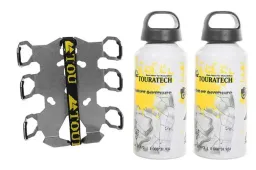 ZEGA Pro/ZEGA Mundo adaptateur support de bouteille-double avec 2x Touratech bouteille en aluminium de 0,6 litres