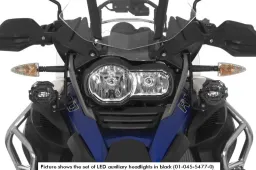 Kit de phares auxiliaires à LED, feu antibrouillard droit, feu de route gauche, pour BMW R1200GS Adventure à partir de 2014, noir (sans phare principal à LED)