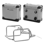 Système de coffres ZEGA Pro en aluminium BMW R1300GS       Contenance 38/38, Couleur du porte-bagages Noir, Couleur Alu Natural