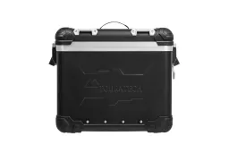 Valise moto en aluminium ZEGA Evo And-Black, 38 litres, gauche