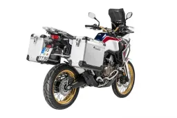 ZEGA Pro système de coffre en aluminium pour Honda CRF1000L Africa Twin (2018-) / CRF1000L Adventure Sports           Contenance 38/45, Couleur du porte-bagages Argent, Couleur And-S