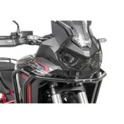 Protection de phare noire avec système de fixation rapide pour Honda CRF1100L Africa Twin (-2023) « UTILISATION HORS ROUTE UNIQUEMENT »
