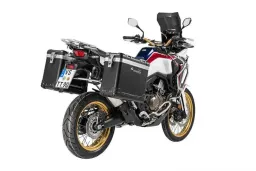 ZEGA Pro système de coffre en aluminium pour Honda CRF1000L Africa Twin (2018-) / CRF1000L Adventure Sports      Contenance 31/38, Couleur du porte-bagages Argent, Couleur And-Black