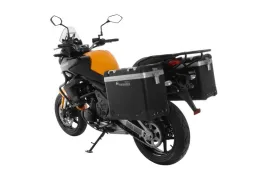 Motorrad Alukoffer System ZEGA Pro And-Black 38/38 Liter mit Stahlträger schwarz für Kawasaki Versys 650 (2010-2014)