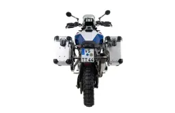 ZEGA Evo X système spécial pour BMW F900GS ZEGA Evo X système spécial "And-S" 38/38 litres avec support acier inoxydable pour BMW F900GS Contenance 38/38, Couleur du porte-bagages Argent, Couleur And-S
