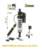 Amortisseur de suspension Touratech -25 mm pour BMW F850GS Adventure (2018-2023) DDA / Plug &amp; Travel