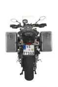 ZEGA Mundo système de coffre aluminium 31/31 litres avec support acier inoxydable pour Yamaha MT-09 Tracer (2015-2017)  Contenance 31/31, Couleur du porte-bagages Argent, Couleur Alu Natural